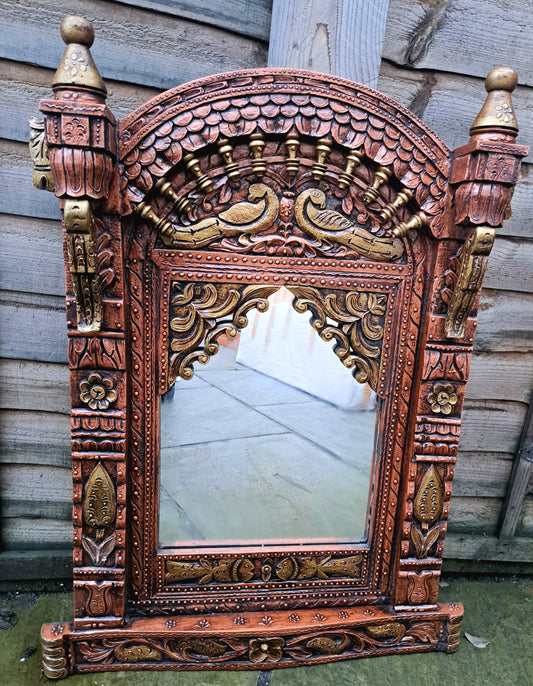 Handcrafted Wooden Jharokha Mirror